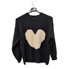 Long Sleeved Jumper With Fluffy Heart Design