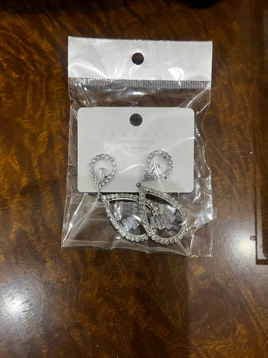 Pear Drop Diamonte Earring